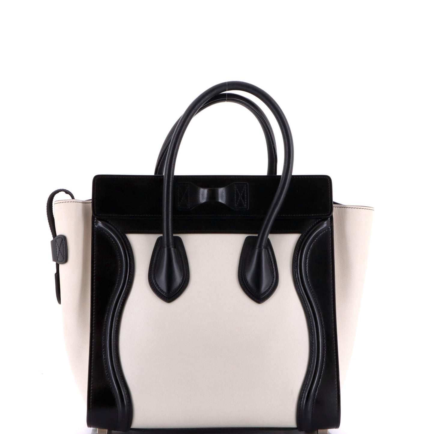 セリーヌ バイカラーラゲッジバッグ リザード＆レザー マイクロ