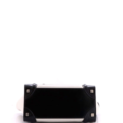 セリーヌ バイカラーラゲッジバッグ リザード＆レザー マイクロ