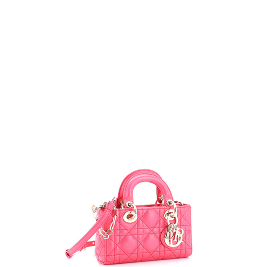 クリスチャン ディオール レディ D-ジョイ バッグ カナージュ キルト ラムスキン マイクロ