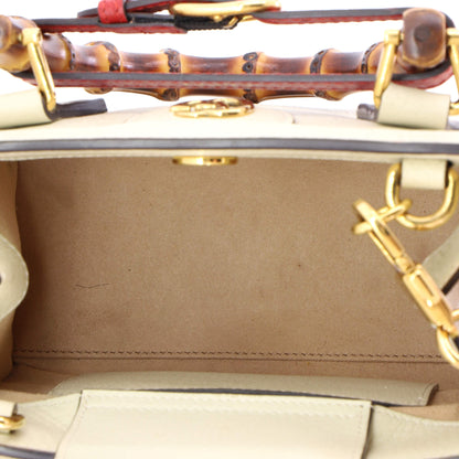 グッチ ダイアナ NM バンブーハンドル トートバッグ レザー ミニ