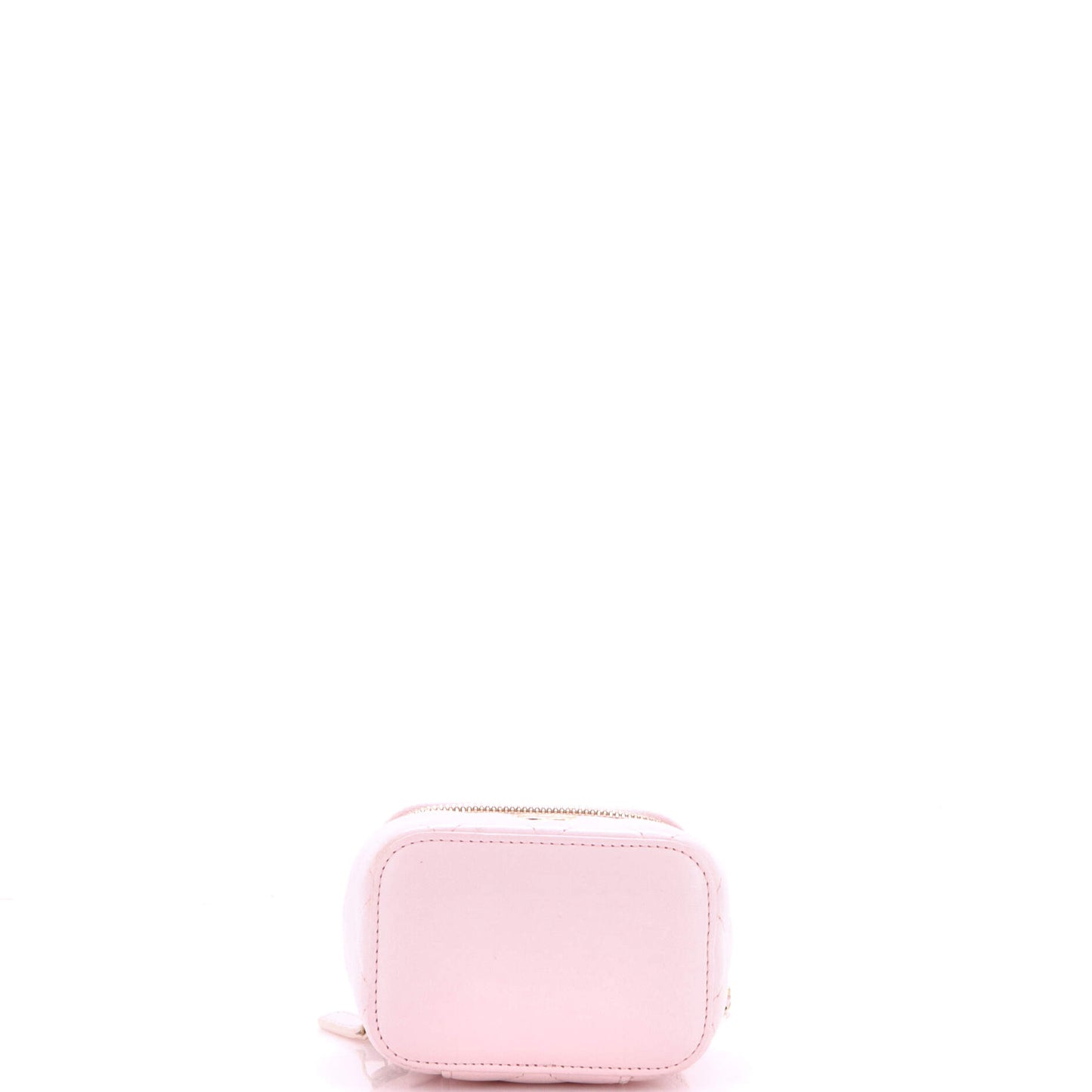 シャネル パールチェーン付きバニティケース キルティング ラムスキン ミニ