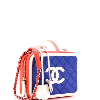 シャネル フィリグリー バニティケース キルティング キャビア ミディアム