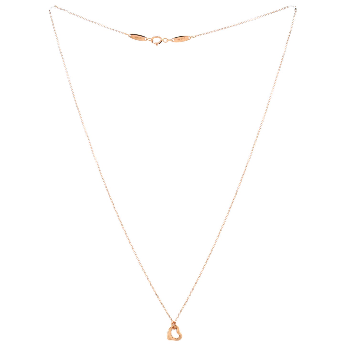 ティファニー エルサ・ペレッティ オープンハート ペンダントネックレス 18Kローズゴールド 7mm
