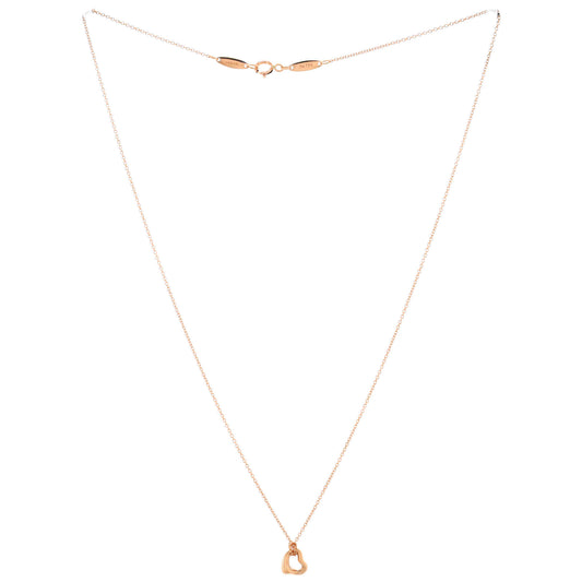 ティファニー エルサ・ペレッティ オープンハート ペンダントネックレス 18Kローズゴールド 7mm