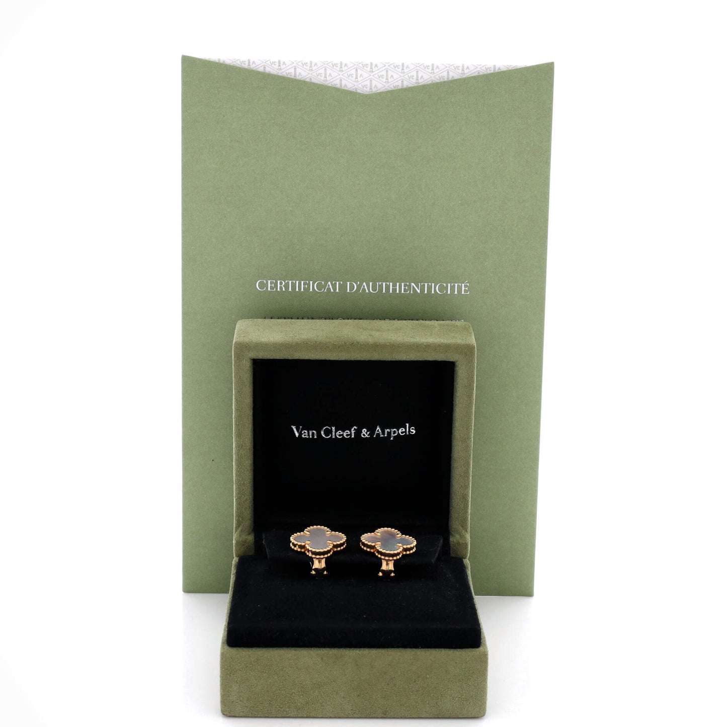 ヴァン クリーフ＆アーペル ヴィンテージ アルハンブラ ピアス 18Kイエローゴールド＆マザーオブパール