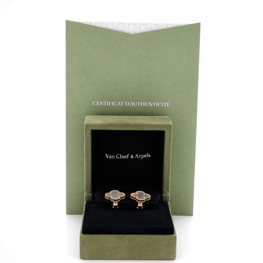 ヴァン クリーフ＆アーペル ヴィンテージ アルハンブラ ピアス 18Kイエローゴールド＆マザーオブパール