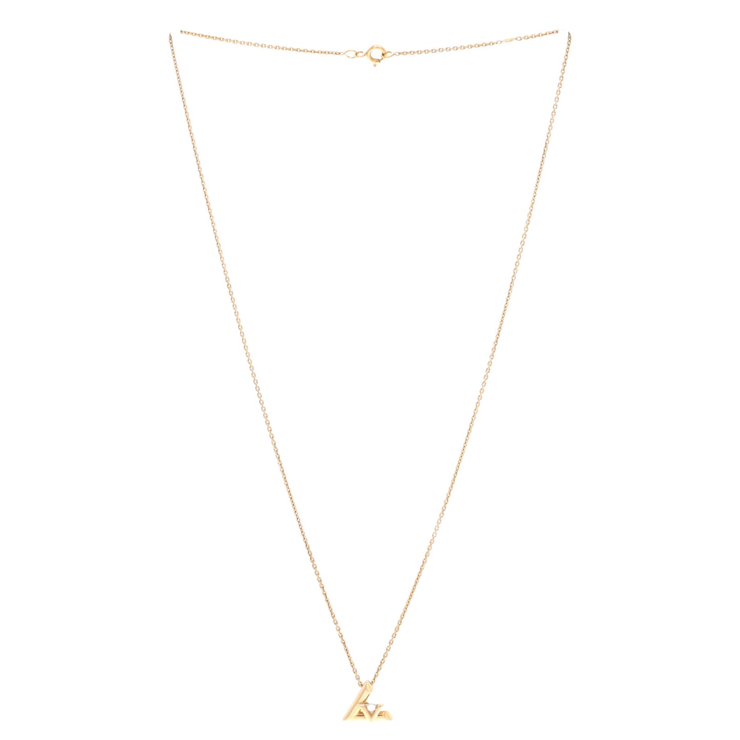 ルイ・ヴィトン LV ヴォルト・ワン ペンダントネックレス 18Kイエローゴールド ダイヤモンド スモール