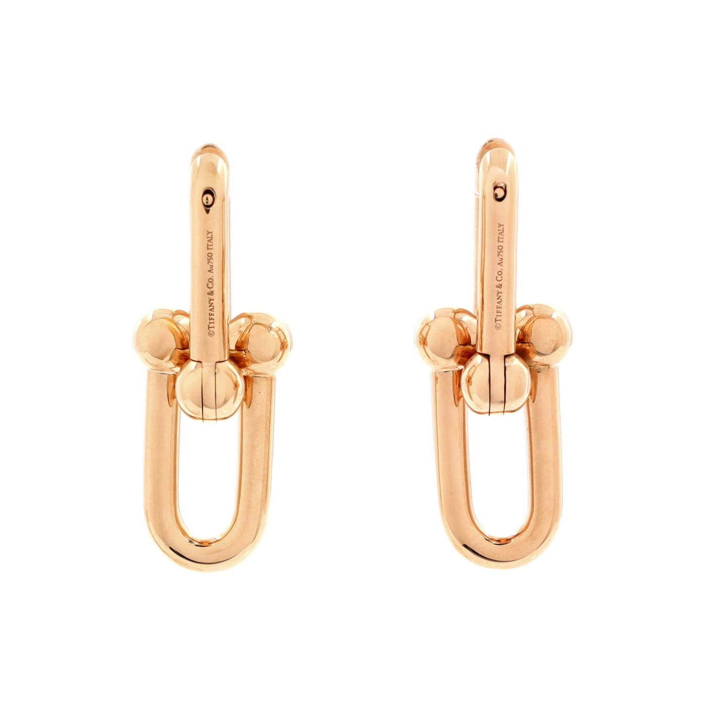 ティファニー ハードウェア リンク ピアス 18K ローズゴールド ラージ