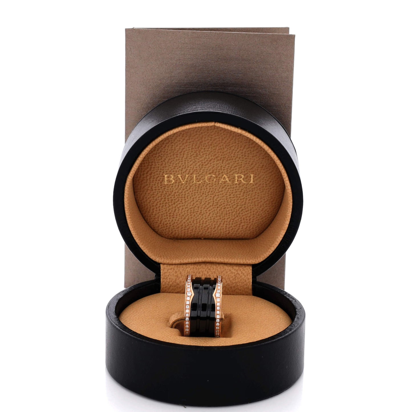 ブルガリ B.Zero1 スリーバンドリング 18Kローズゴールド＆セラミック ダイヤモンド