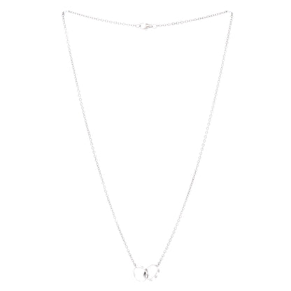 カルティエ ラブ インターロッキング ネックレス 18K ホワイトゴールド