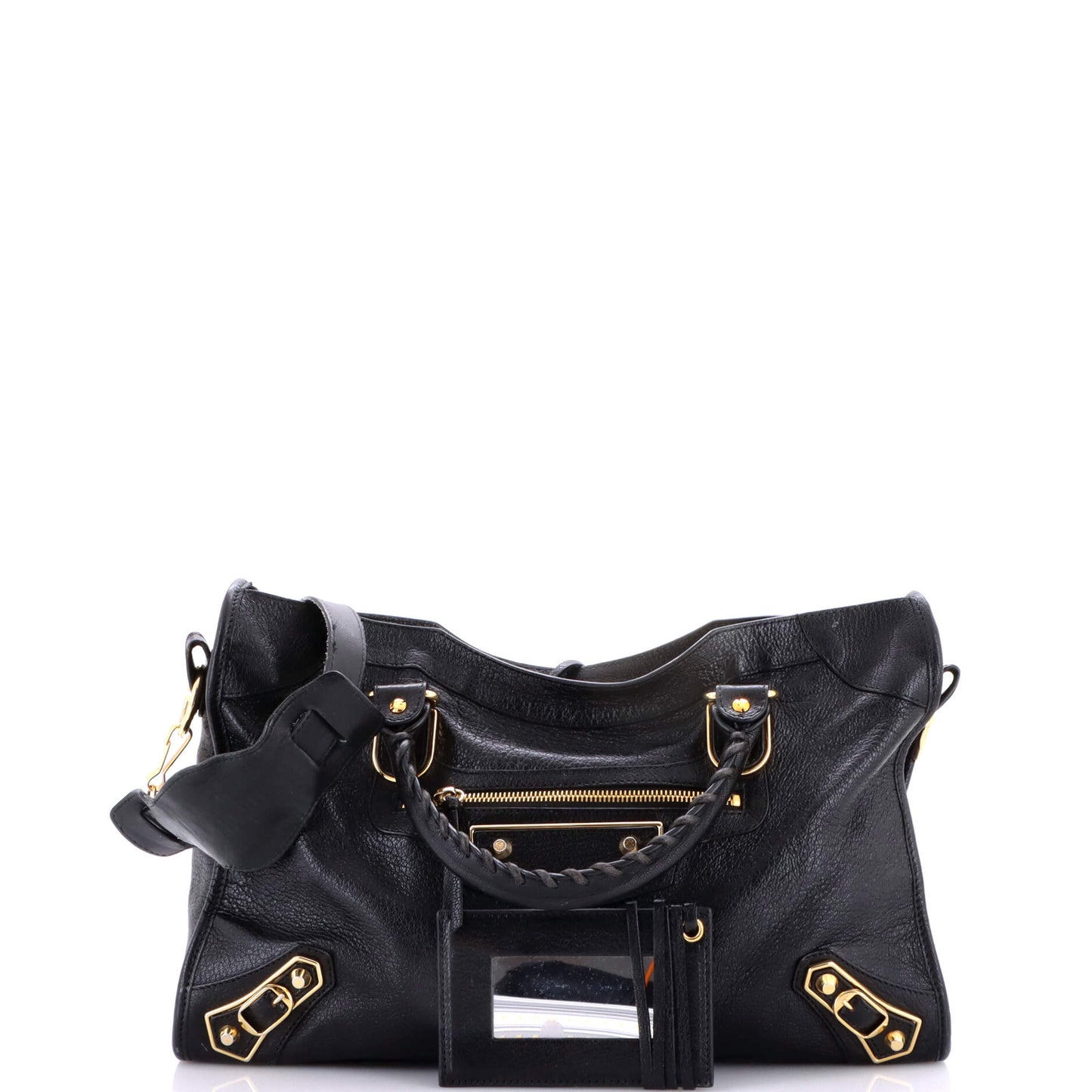 バレンシアガ シティ クラシック メタリックエッジ バッグ レザー ミディアム