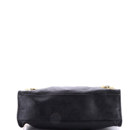 バレンシアガ シティ クラシック メタリックエッジ バッグ レザー ミディアム