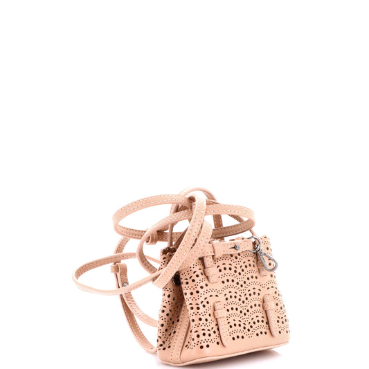 アライア ミナ トートバッグ レーザーカットレザー ミニ