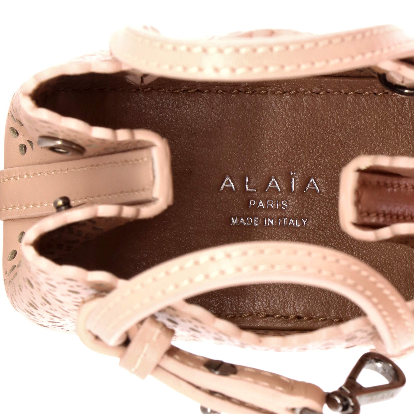 アライア ミナ トートバッグ レーザーカットレザー ミニ