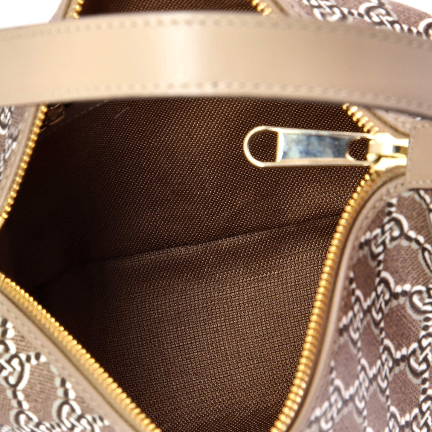 Gucci Ophidia Zip Shoulder Bag in GG Shadow Coated Canvas Super Mini