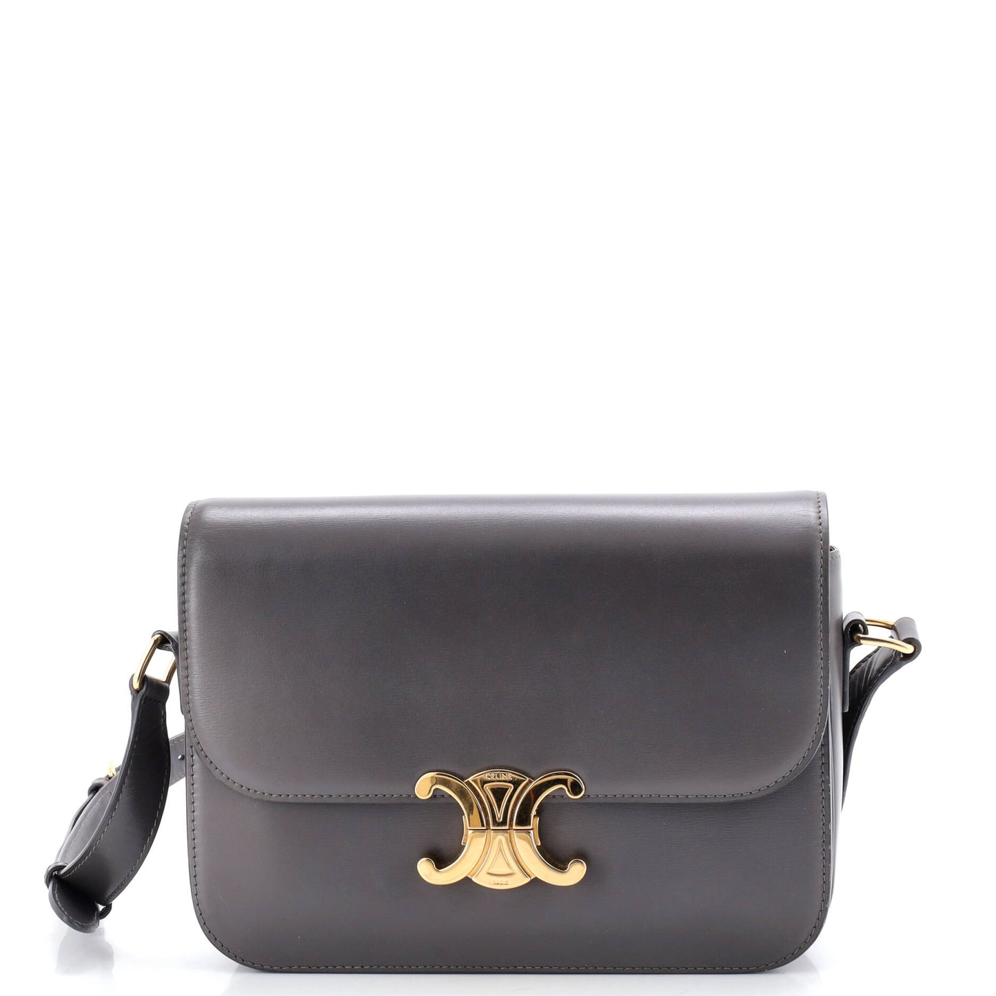 Celine Triomphe Medium Shoulder Bag in Smooth Calfskin