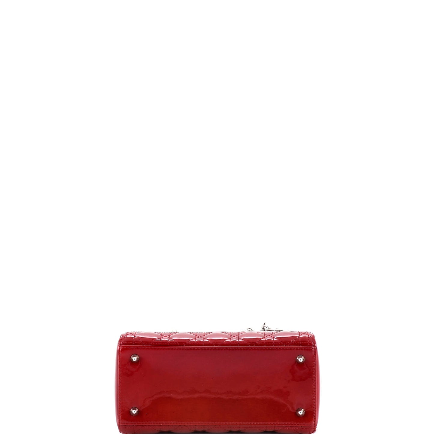 Christian Dior Lady Dior Cannage Quilted Enamel Medium Bag