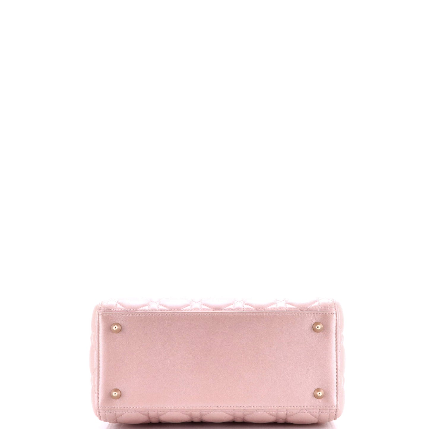 Christian Dior Lady Dior Cannage Quilted Metallic Leather Medium Bag