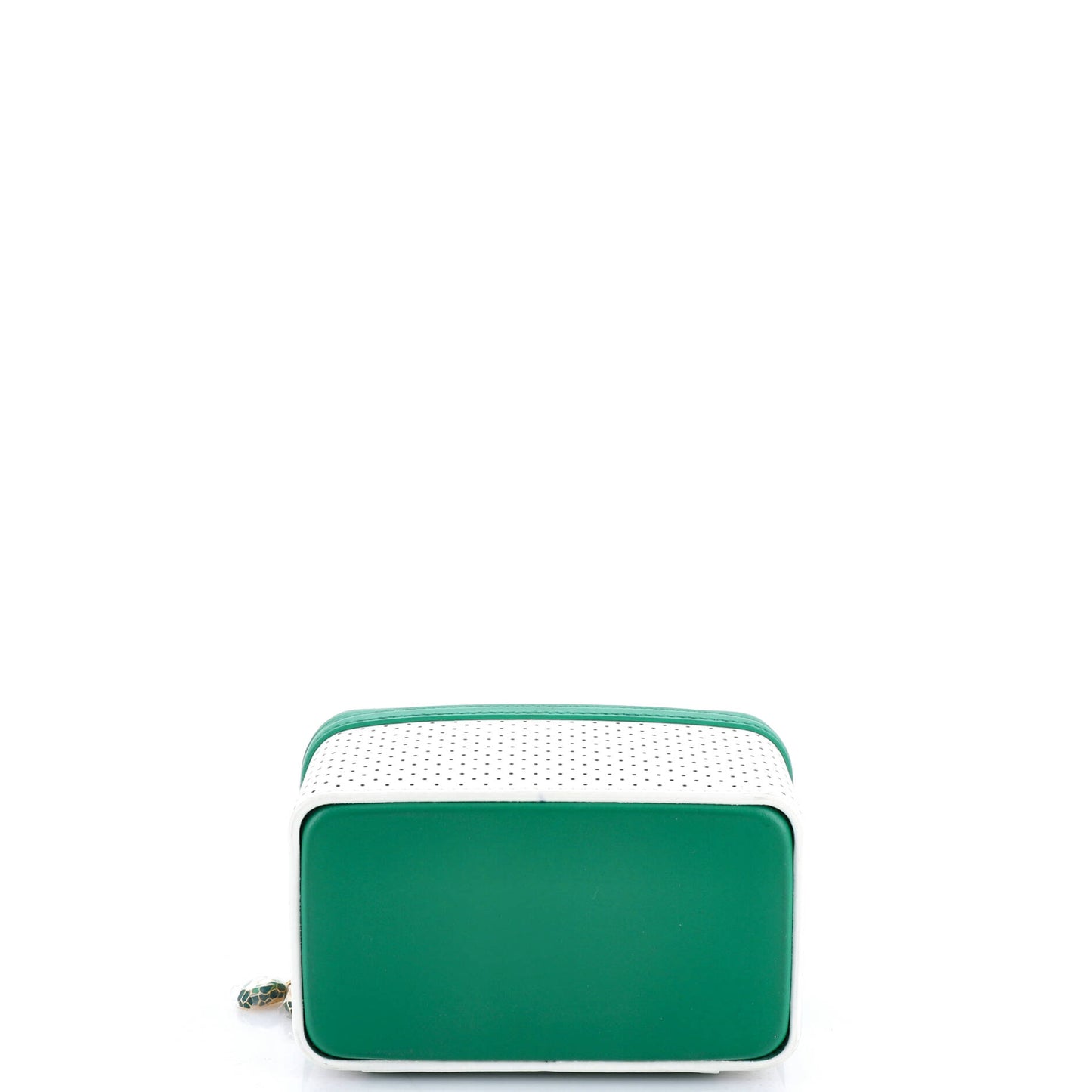 Bvlgari Serpenti Forever Top Handle Convertible Vanity Bag in Perforated Leather, Small