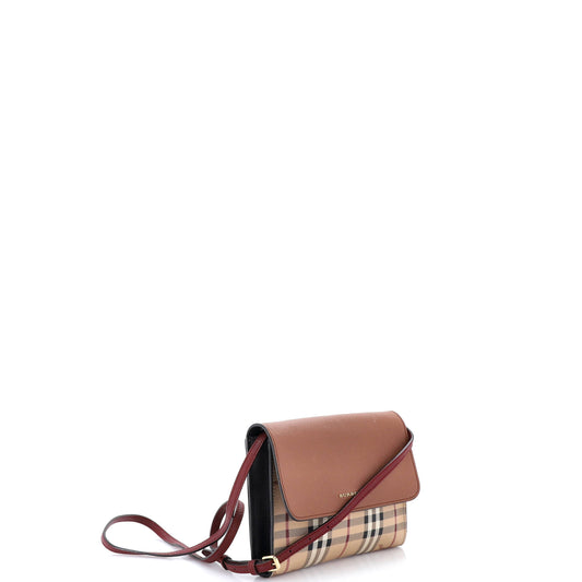 バーバリー ロクスリー クロスボディバッグ ヘイマーケット コーティングキャンバス＆レザー スモール