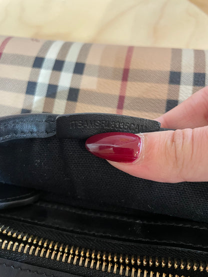 バーバリー ロクスリー クロスボディバッグ ヘイマーケット コーティングキャンバス＆レザー スモール