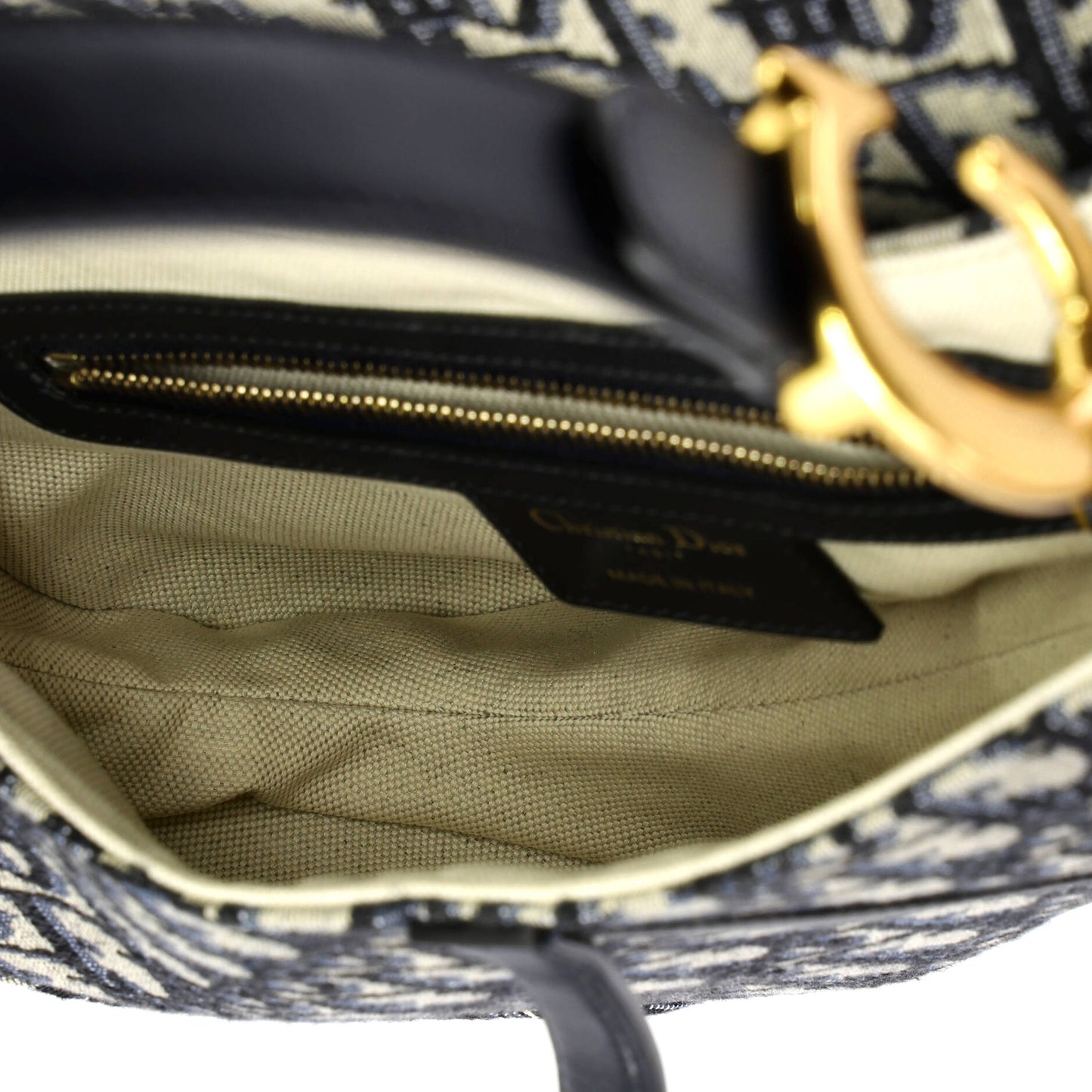 Christian Dior Saddle Handbag, Oblique Canvas, Medium