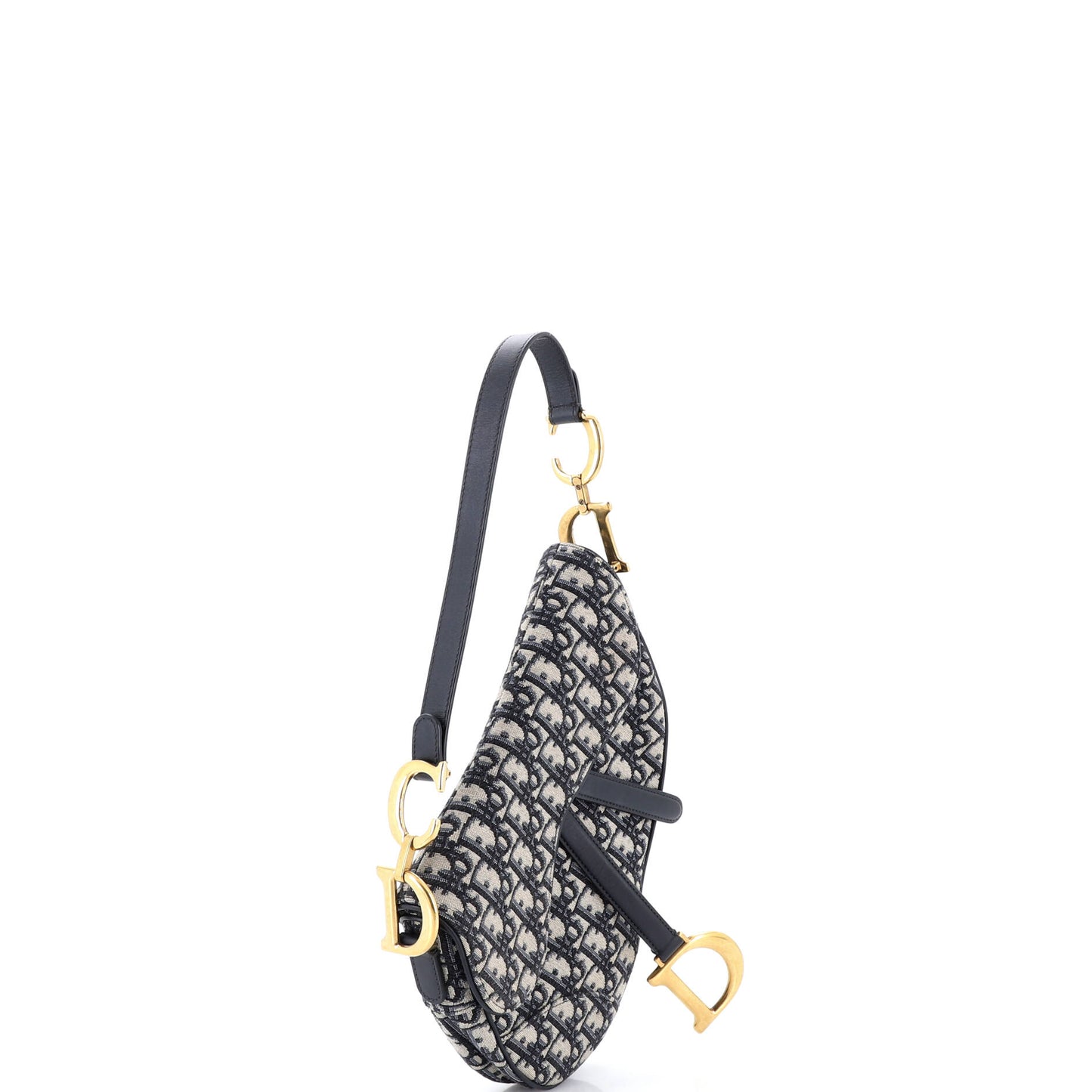 Christian Dior Saddle Handbag, Oblique Canvas, Medium