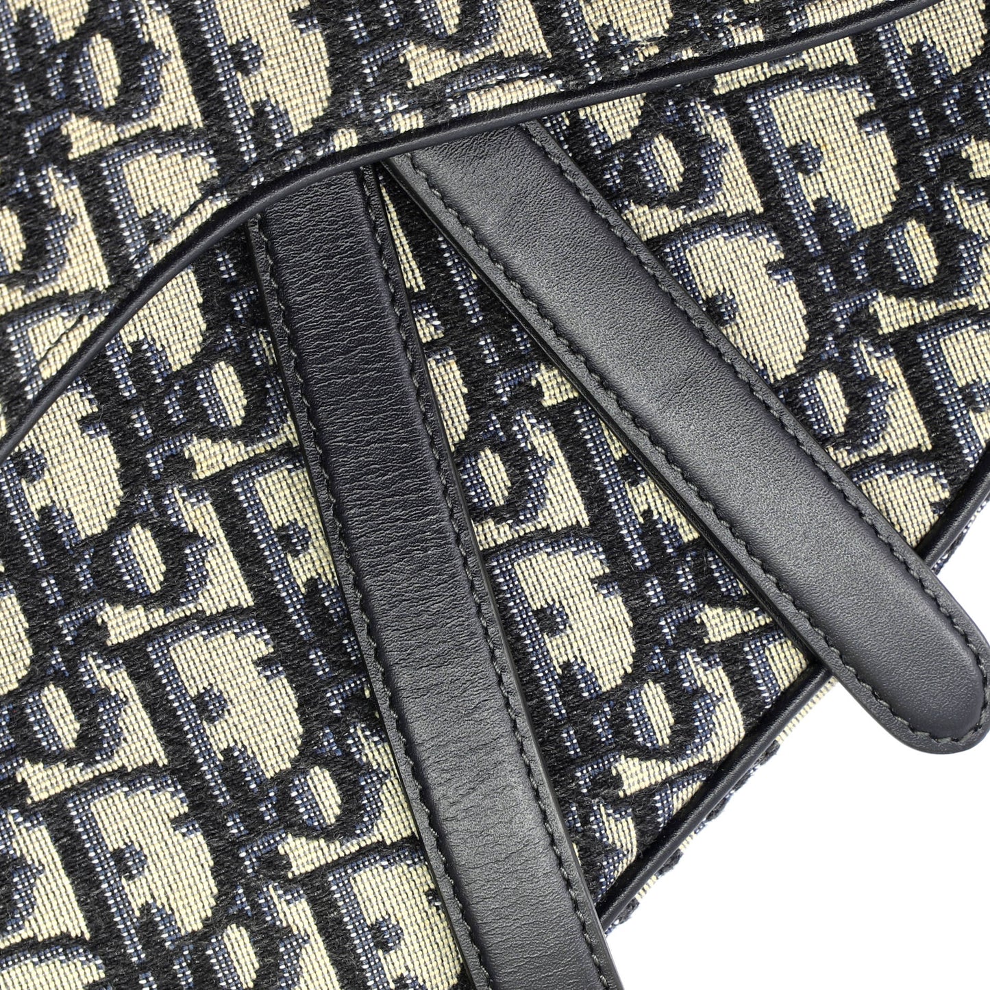 Christian Dior Saddle Handbag, Oblique Canvas, Medium