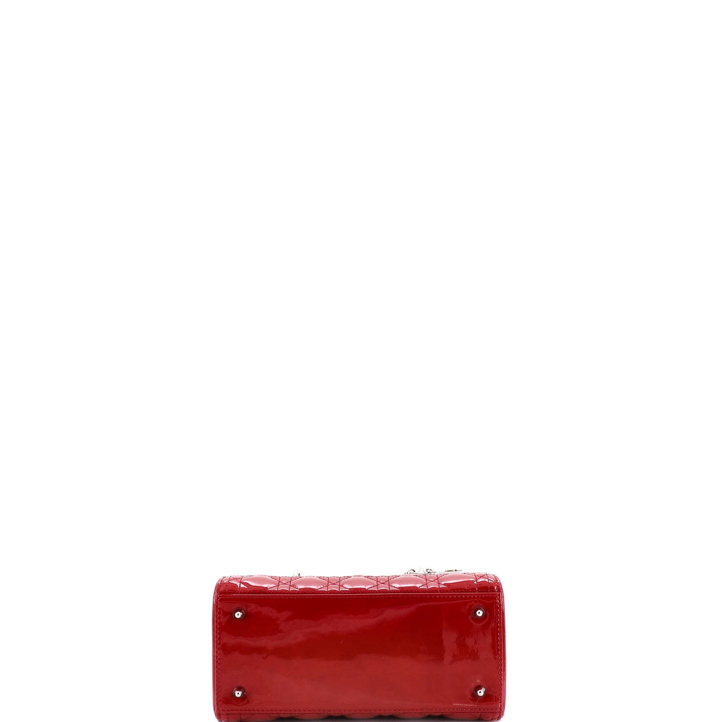 Christian Dior Lady Dior Cannage Quilted Enamel Medium Bag