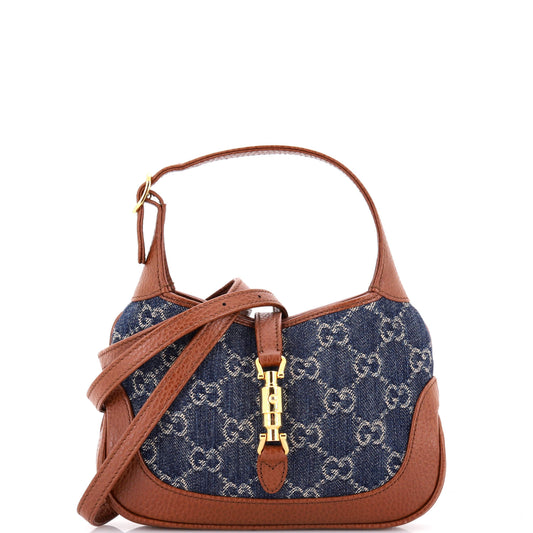 Gucci Jackie 1961 Hobo GG Denim Mini