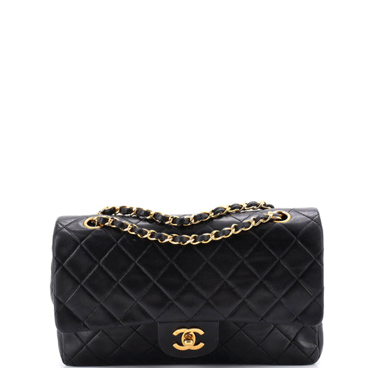 Chanel Vintage Classic Double Flap Bag, Quilted Lambskin, Medium