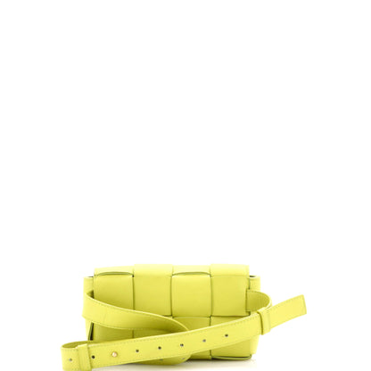 ボッテガ ヴェネタ カセット ベルト バッグ マキシ イントレチャート レザー