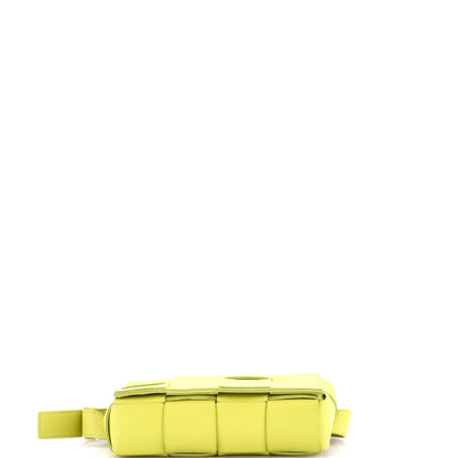 ボッテガ ヴェネタ カセット ベルト バッグ マキシ イントレチャート レザー