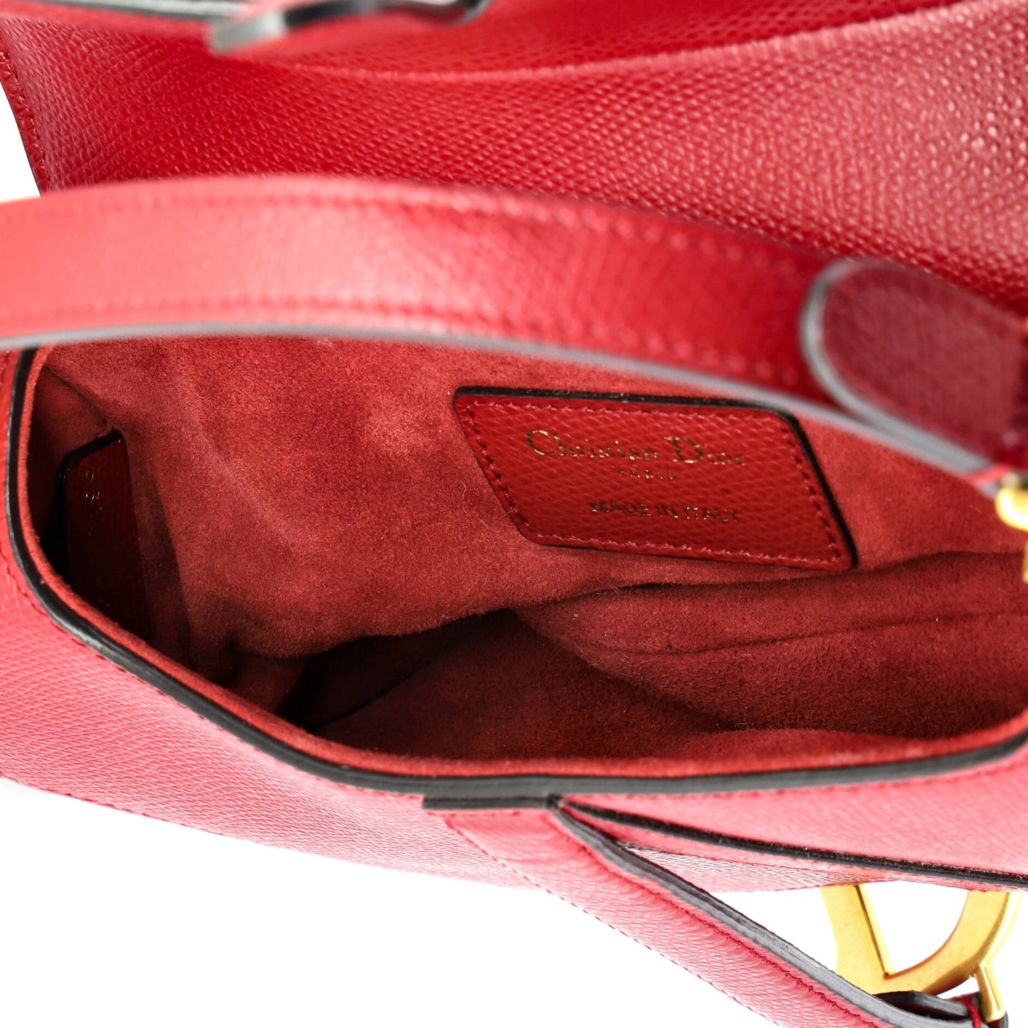 Christian Dior Saddle Leather Mini Handbag
