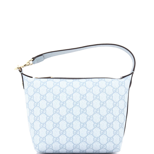 Gucci Ophidia Zip Shoulder Bag in GG Coated Canvas Super Mini