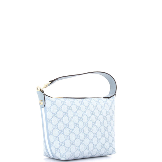 Gucci Ophidia Zip Shoulder Bag in GG Coated Canvas Super Mini
