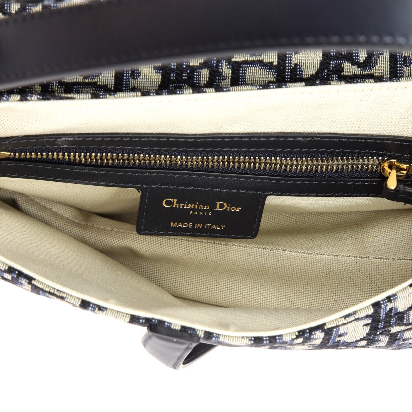 Christian Dior Saddle Handbag, Oblique Canvas, Medium