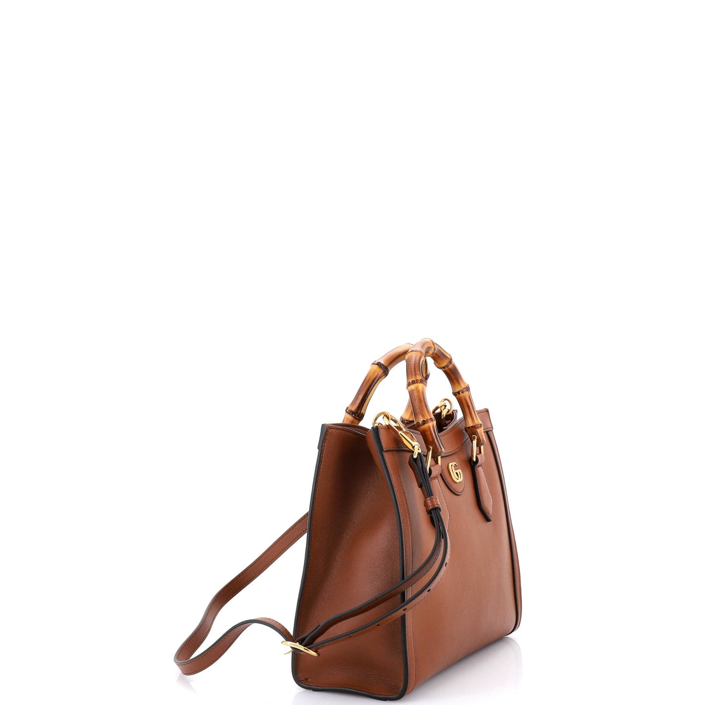 Gucci Diana NM Bamboo Handle Tote Bag in Leather, Small