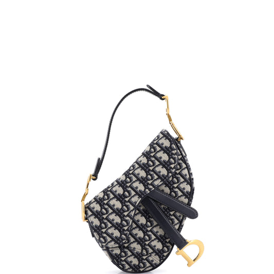Christian Dior Saddle Handbag Oblique Canvas Mini