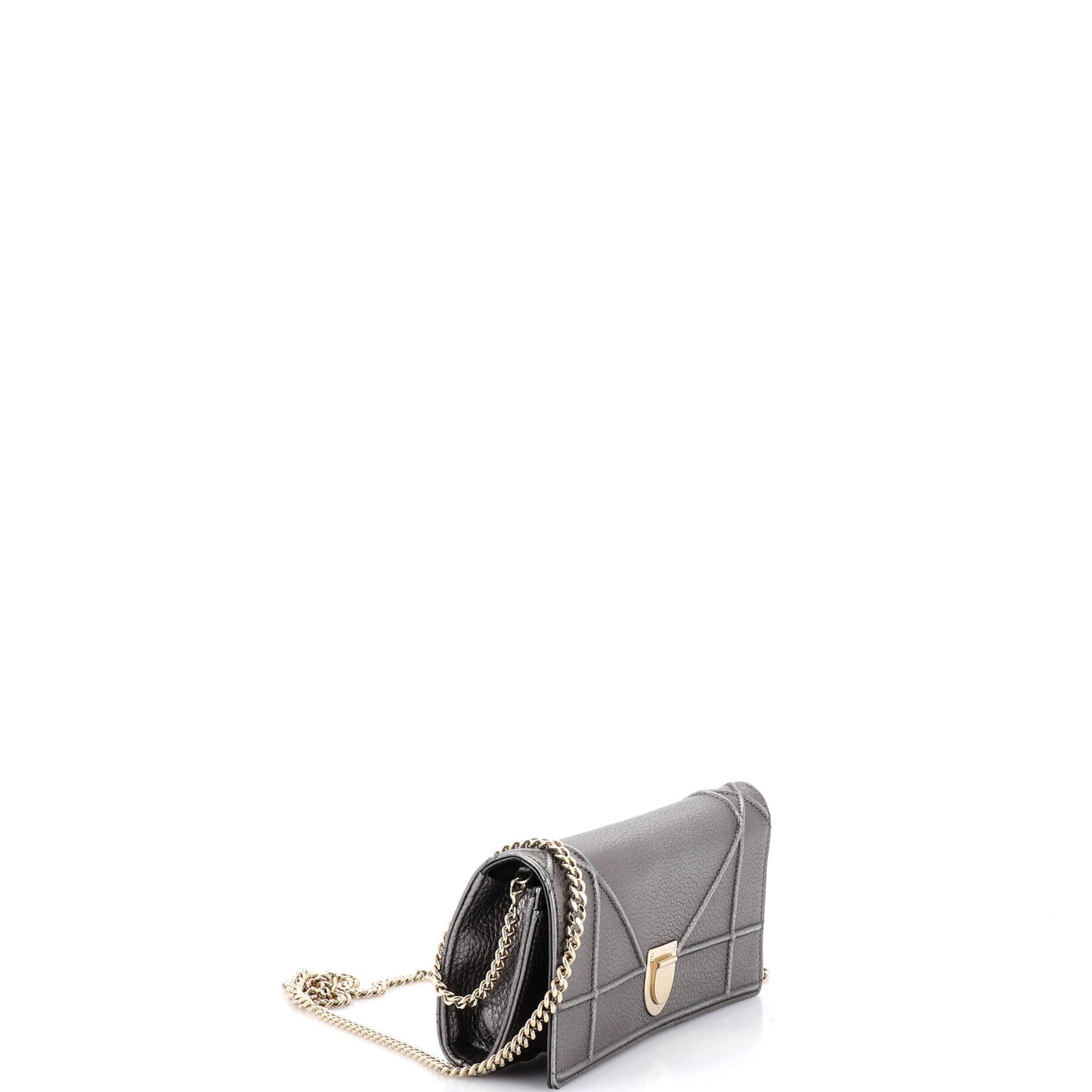 Christian Dior Diorama Croisière Chain Wallet in Grained Calfskin
