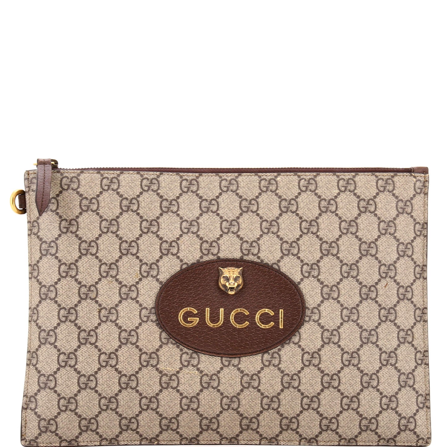 Gucci Neo Vintage Wristlet Pouch in GG Coated Canvas
