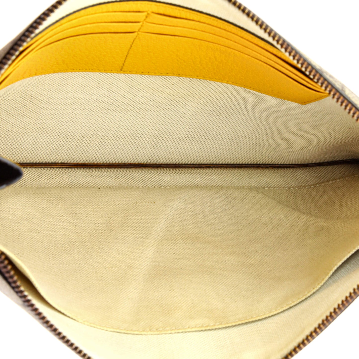 Gucci Neo Vintage Wristlet Pouch in GG Coated Canvas