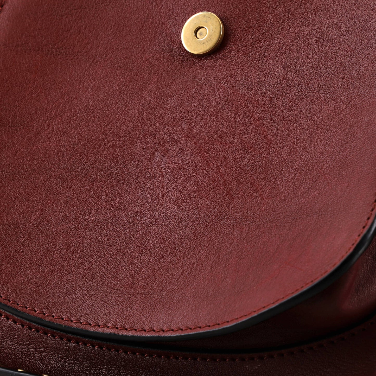 Chloe Hudson small whipstitch leather handbag
