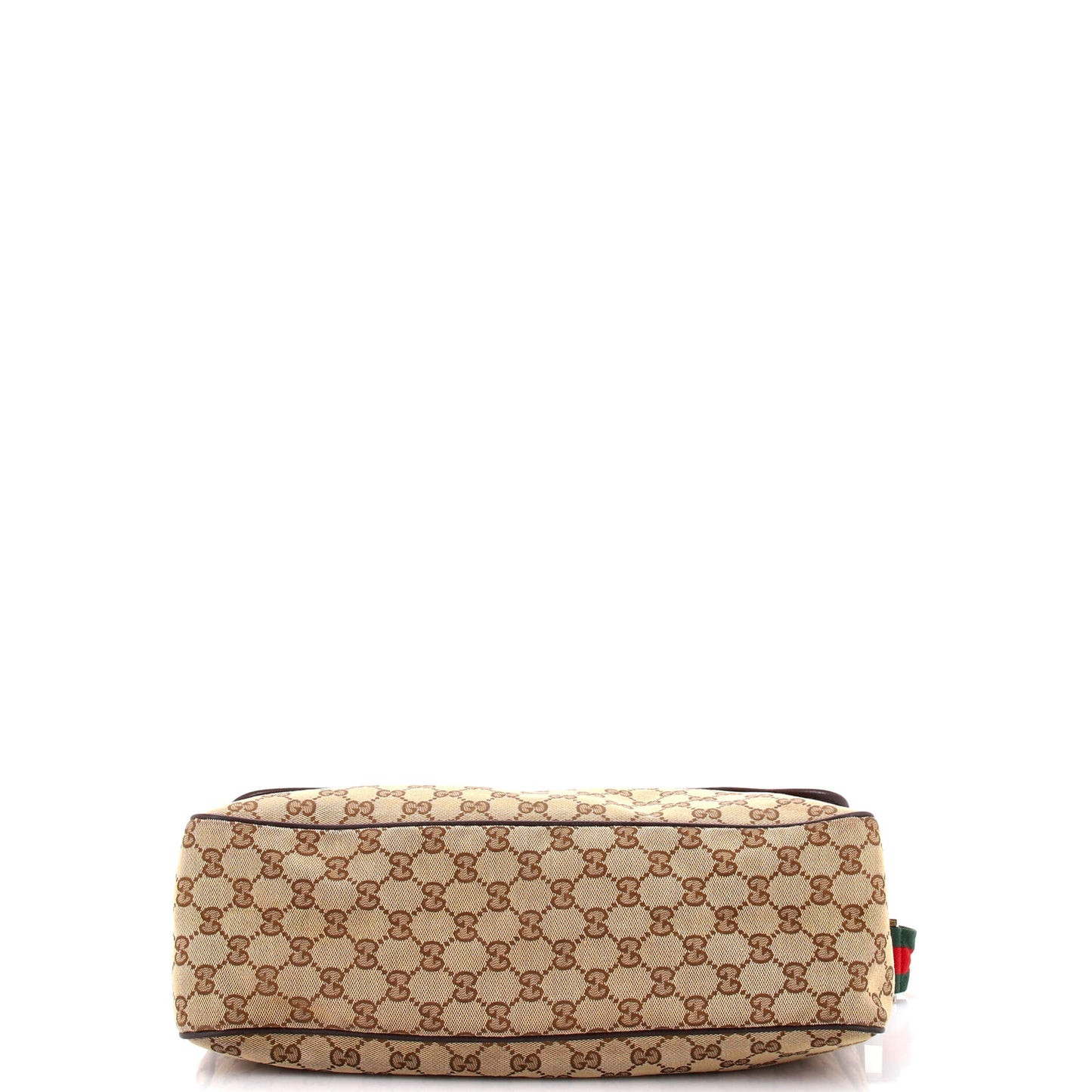 Gucci Web Strap Flap Messenger Bag in GG Canvas, Medium