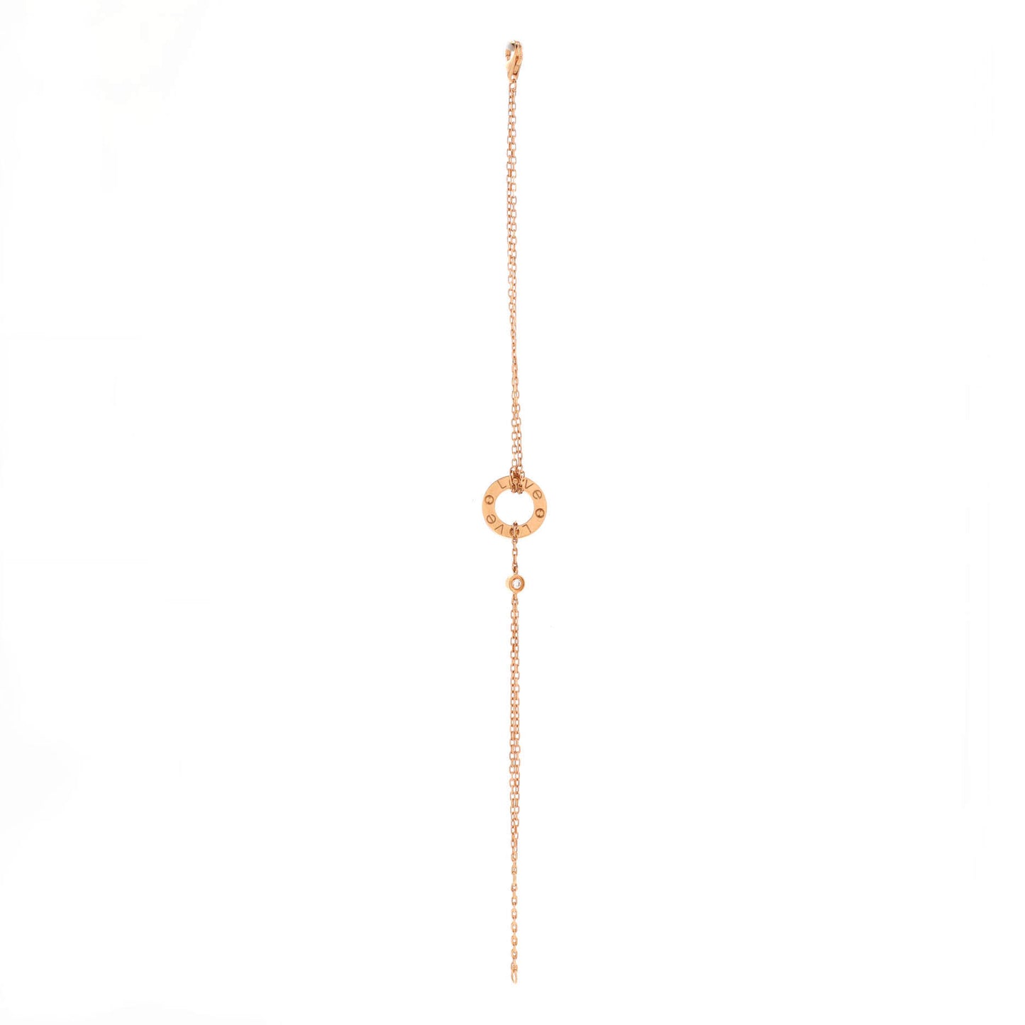 カルティエ 2ダイヤモンド ラブブレスレット 18Kローズゴールド ダイヤモンド付き