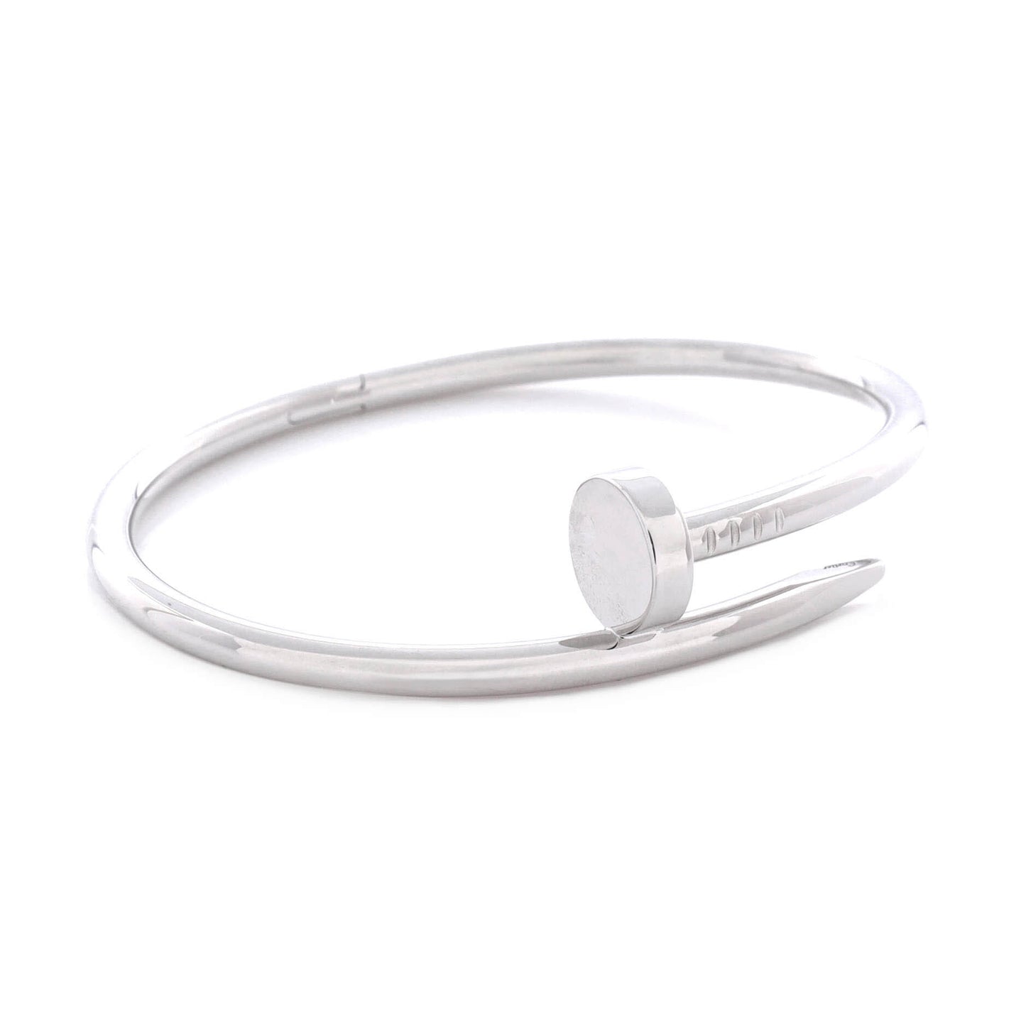 カルティエ ジュスト アン クル ブレスレット 18K ホワイト ゴールド クラシック