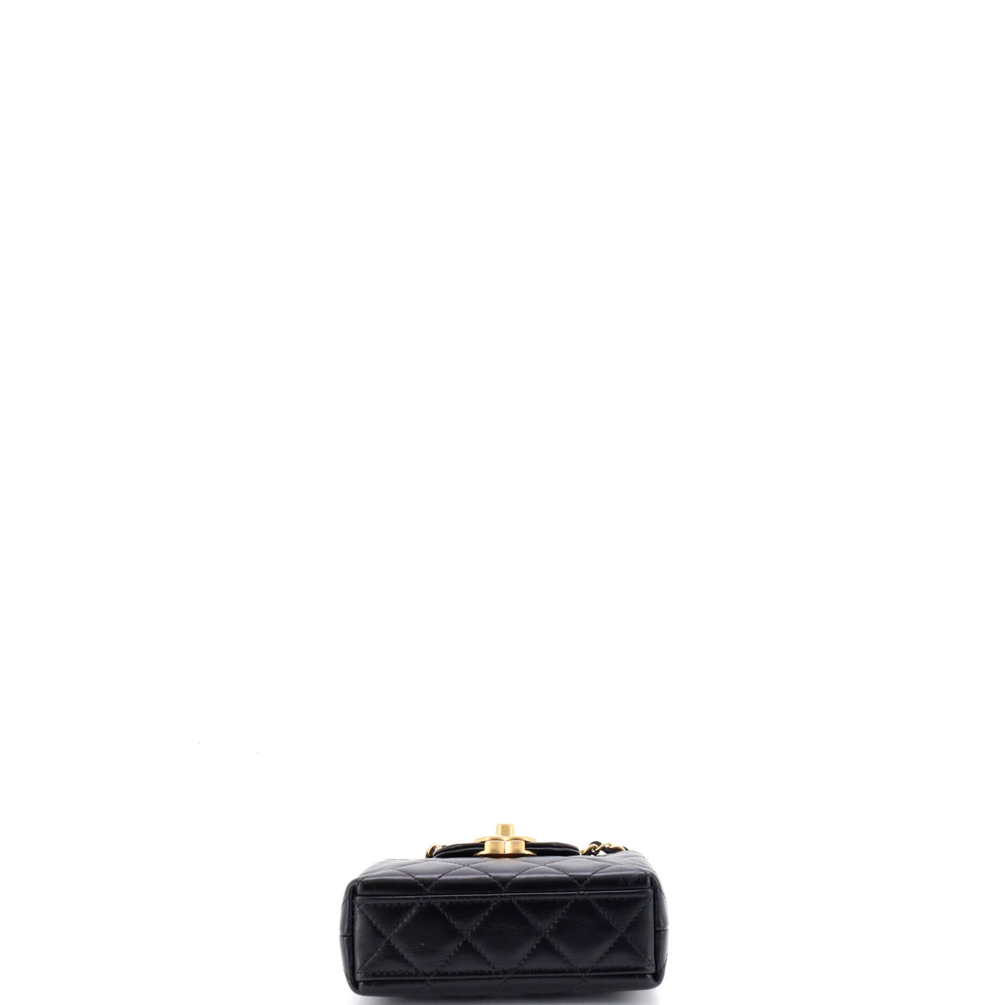 Chanel Kelly Top Handle Shopping Bag in Quilted Shiny Aged Calfskin Nano