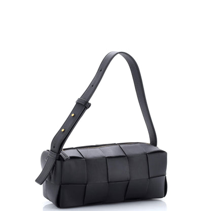 ボッテガ ヴェネタ ブリック カセット ショルダー バッグ マキシ イントレチャート レザー S