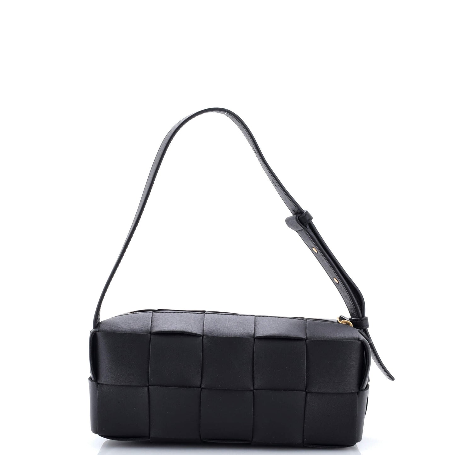 ボッテガ ヴェネタ ブリック カセット ショルダー バッグ マキシ イントレチャート レザー S