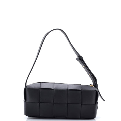 ボッテガ ヴェネタ ブリック カセット ショルダー バッグ マキシ イントレチャート レザー S